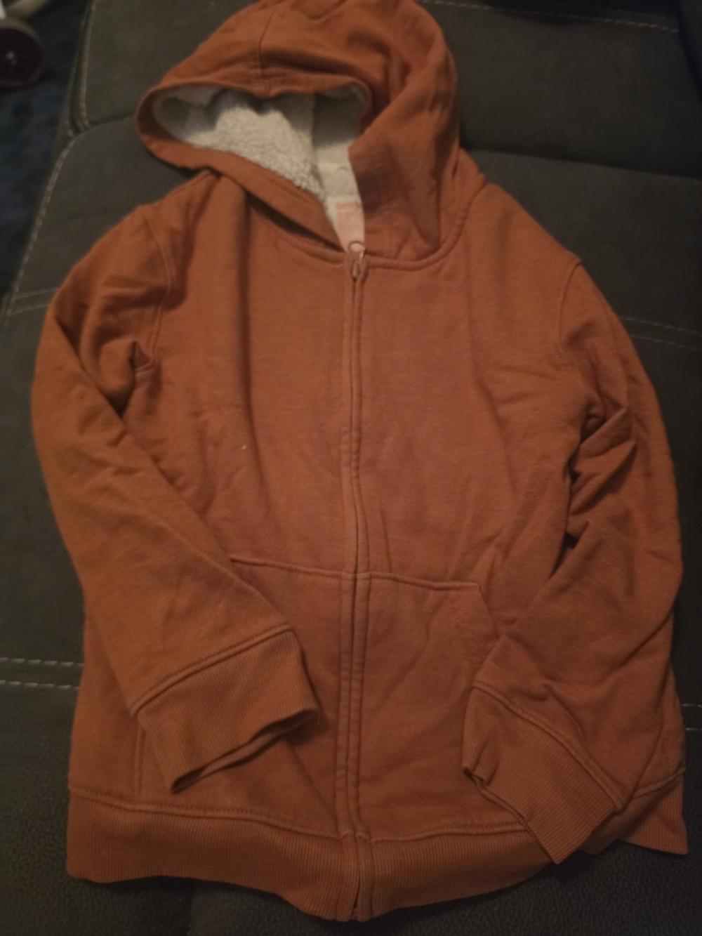 Kids Rust Zip-Up Hoodie Jacket